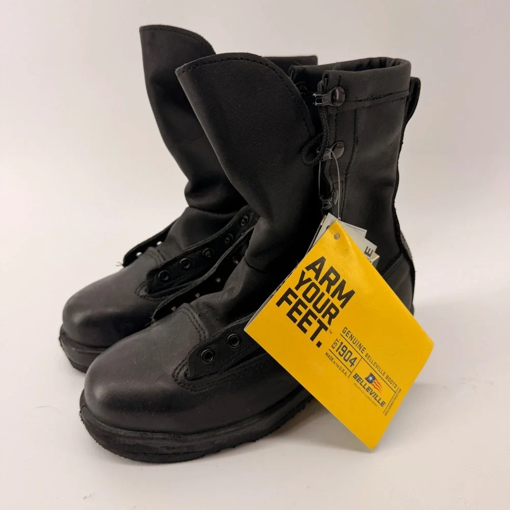 Belleville 800 ST Combat Boots Men 4.5 R Black Steel Toe Gore-Tex Waterproof USA